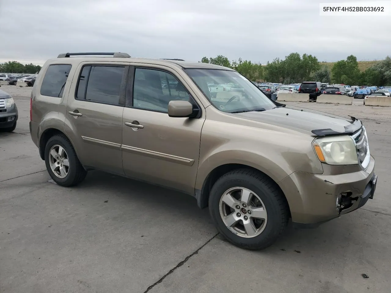 2011 Honda Pilot Exl VIN: 5FNYF4H52BB033692 Lot: 61145464