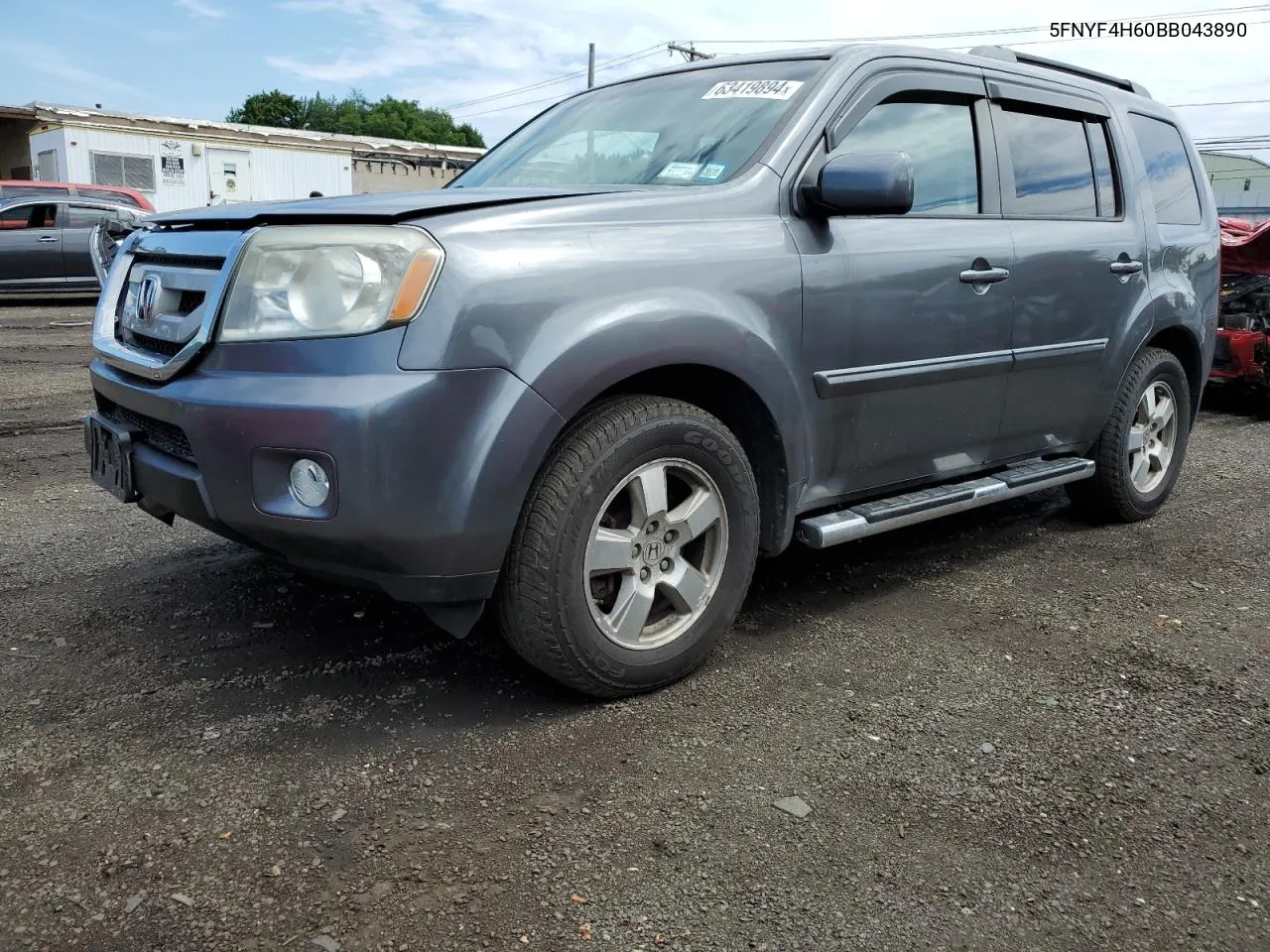 2011 Honda Pilot Exl VIN: 5FNYF4H60BB043890 Lot: 63419894