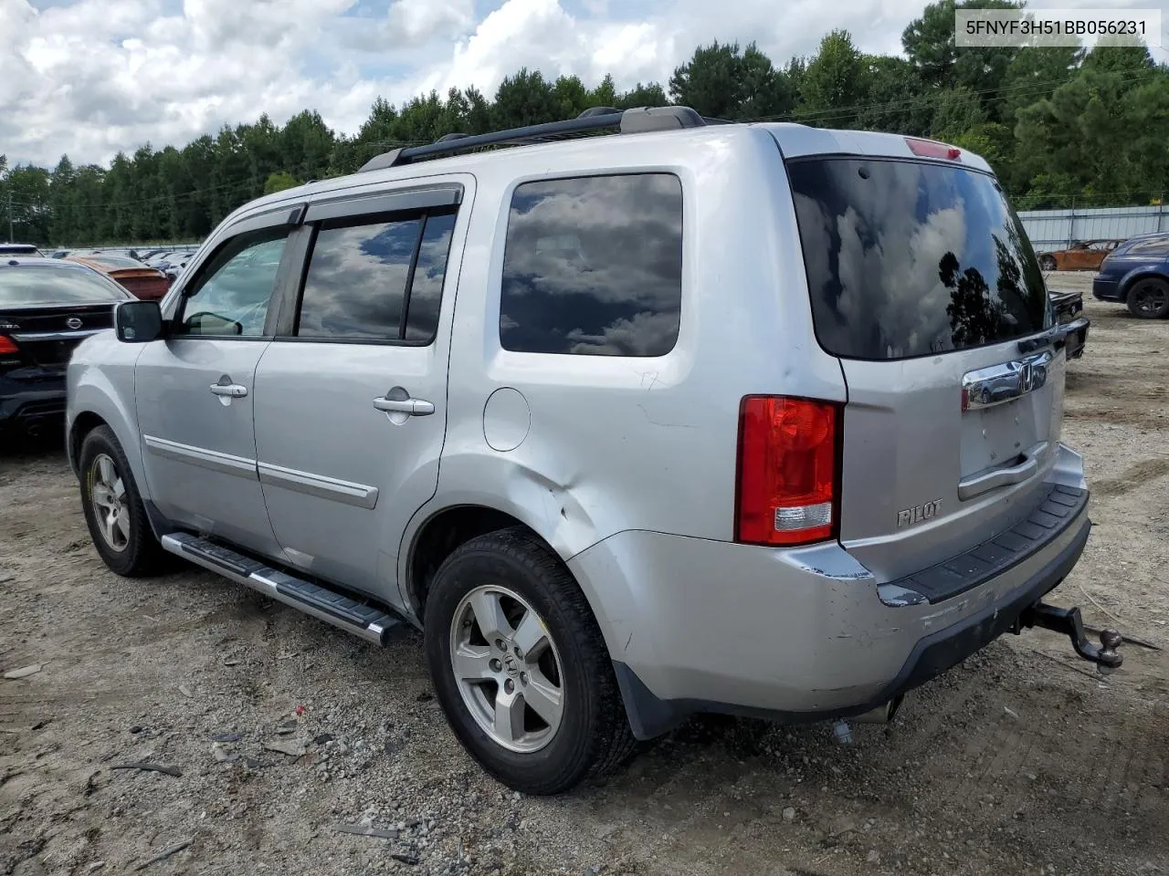 2011 Honda Pilot Exl VIN: 5FNYF3H51BB056231 Lot: 64109224