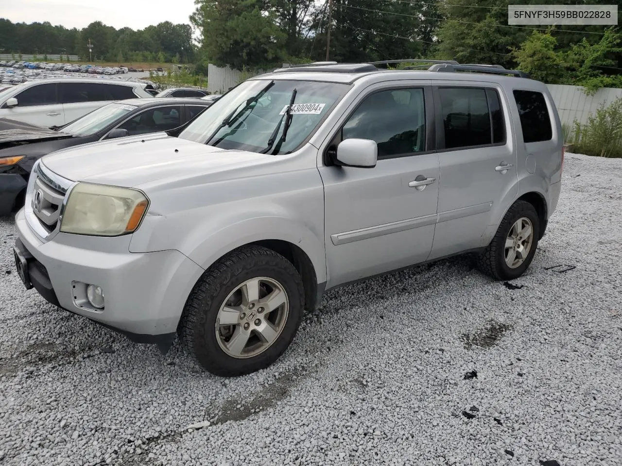 2011 Honda Pilot Exl VIN: 5FNYF3H59BB022828 Lot: 64300904