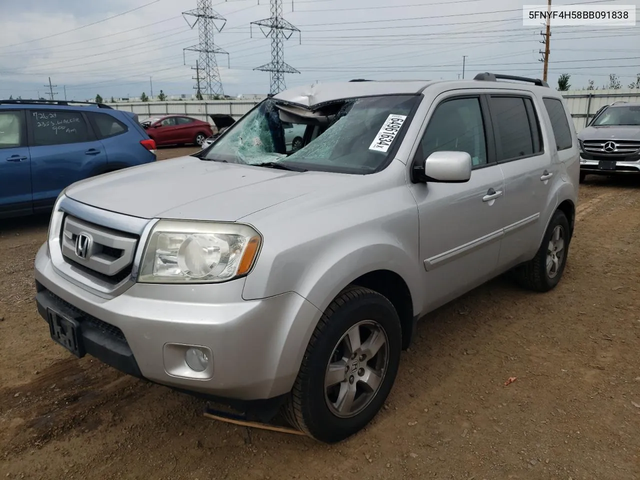 2011 Honda Pilot Exl VIN: 5FNYF4H58BB091838 Lot: 64961634