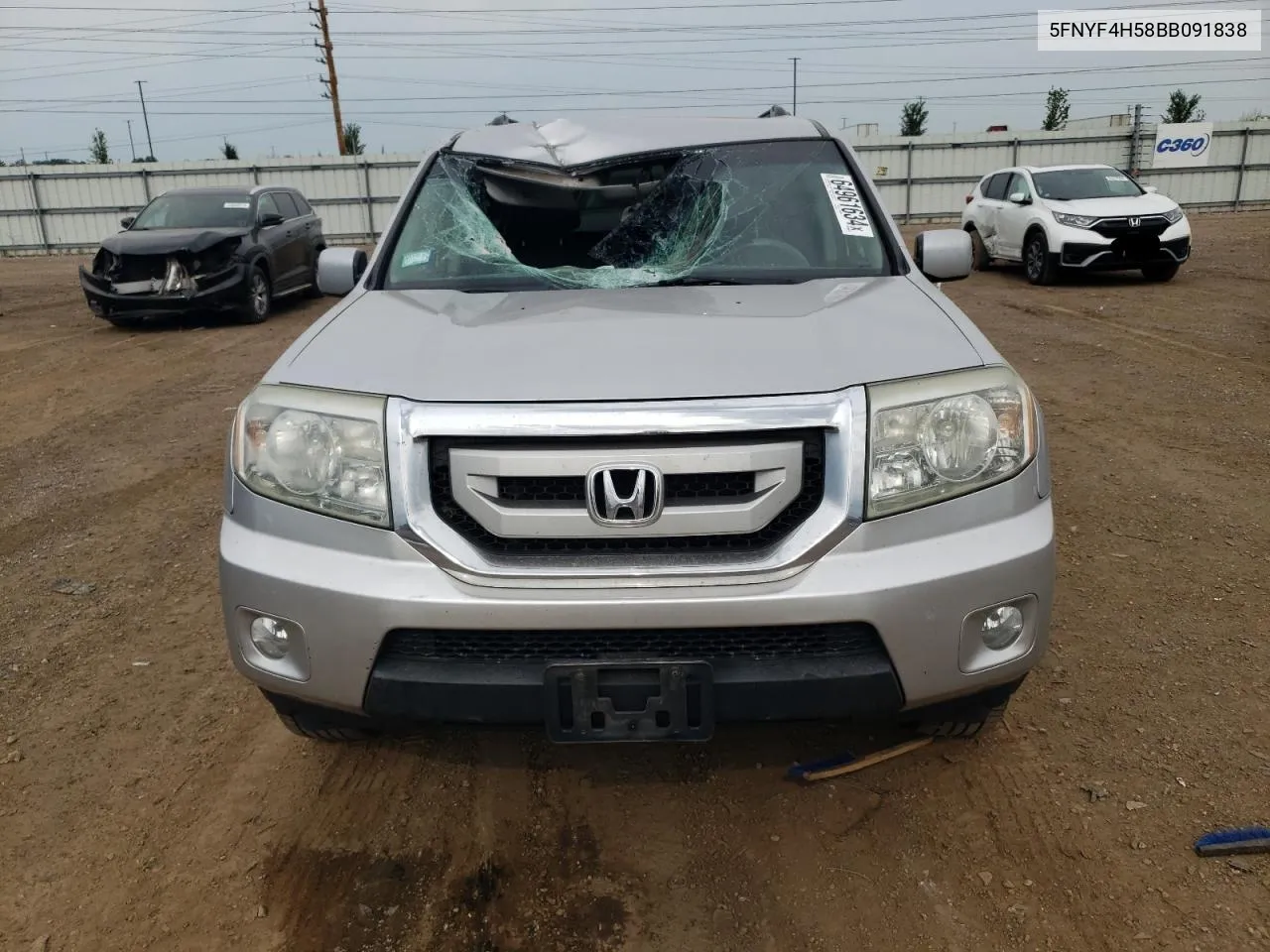 2011 Honda Pilot Exl VIN: 5FNYF4H58BB091838 Lot: 64961634