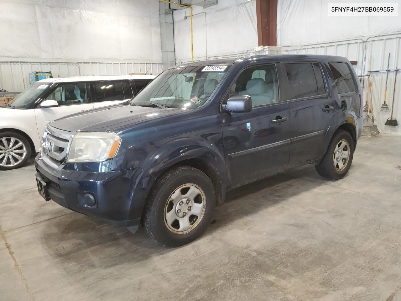 2011 Honda Pilot Lx VIN: 5FNYF4H27BB069559 Lot: 65243864