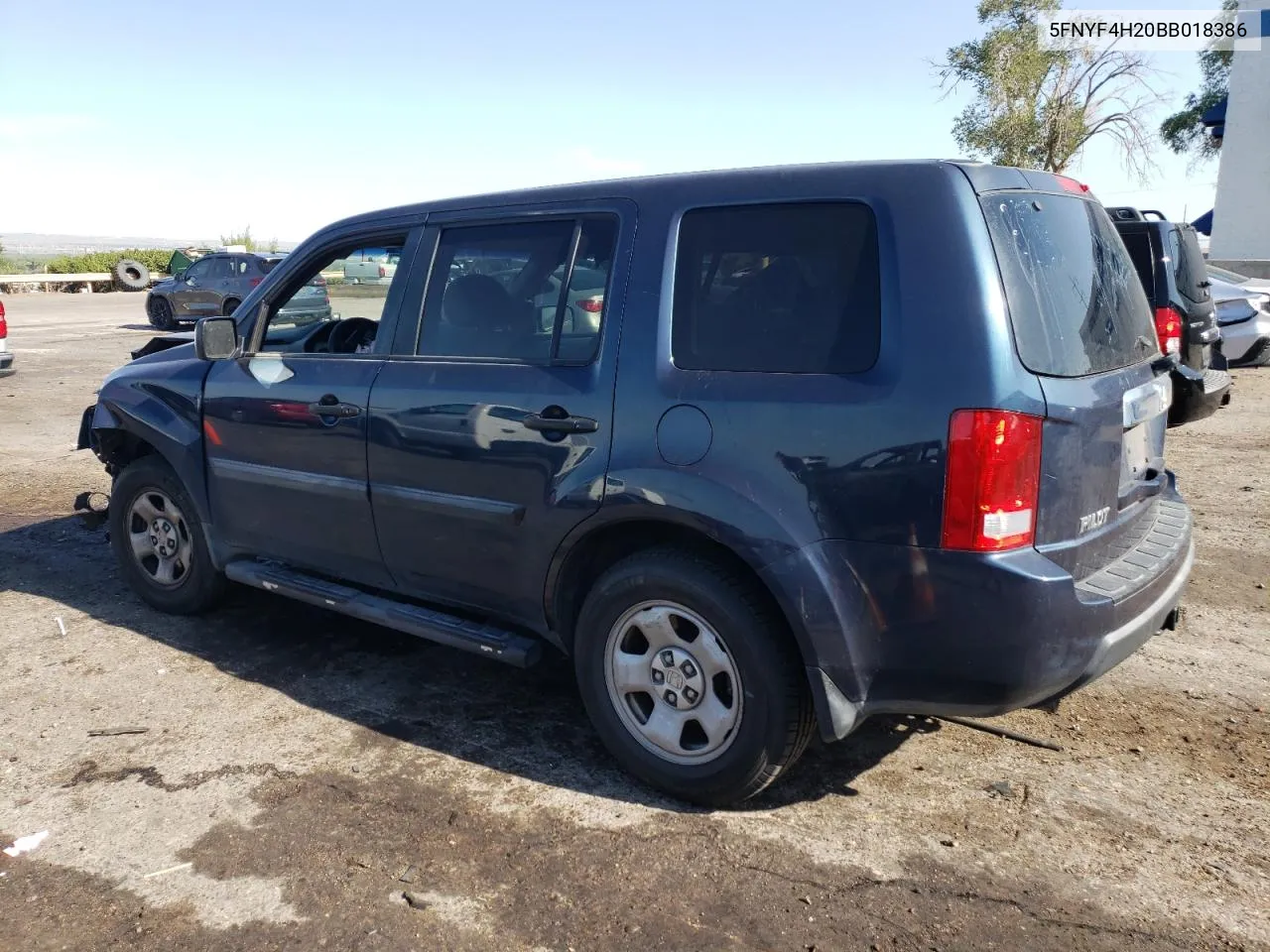 2011 Honda Pilot Lx VIN: 5FNYF4H20BB018386 Lot: 66032464