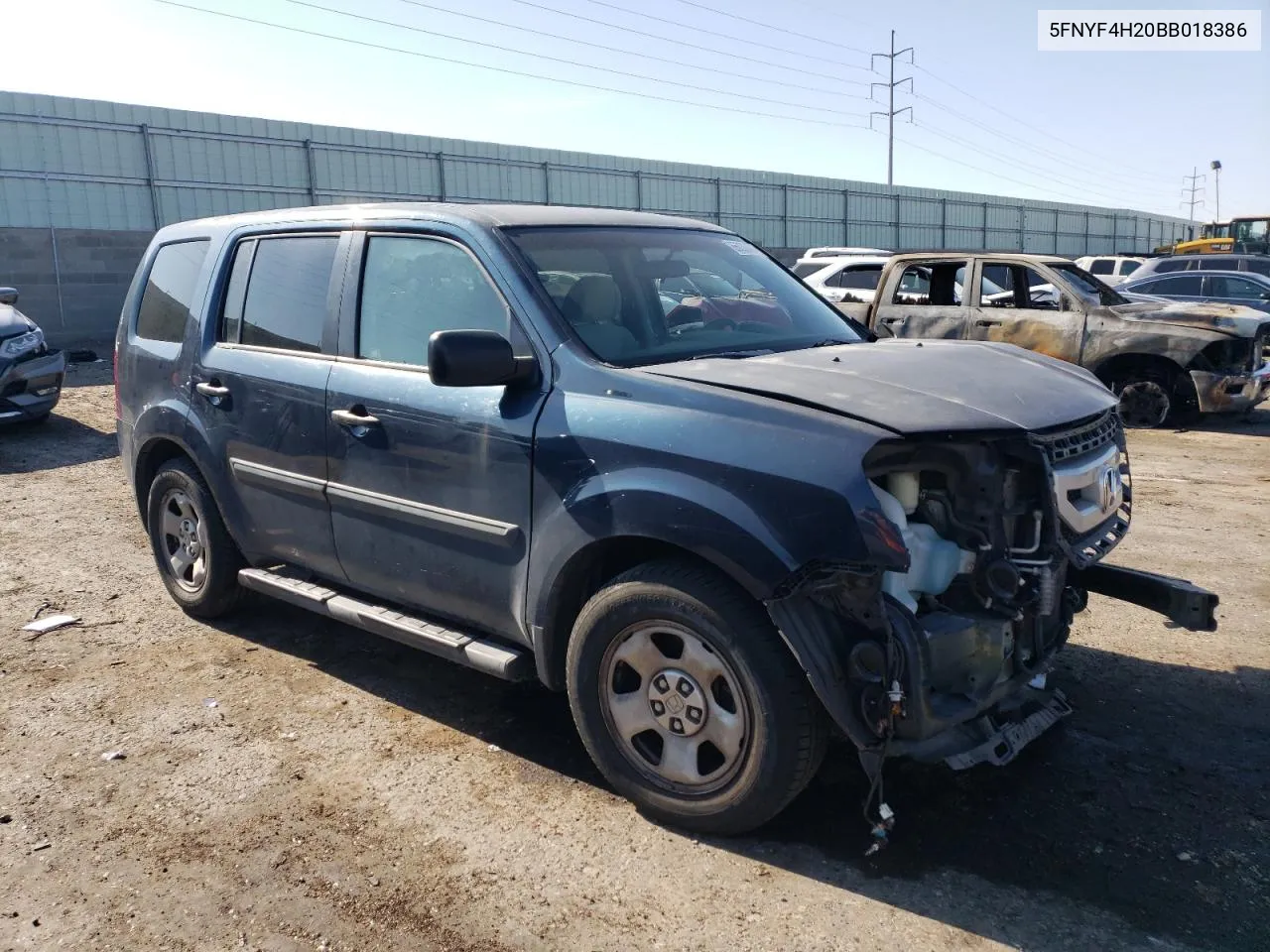 5FNYF4H20BB018386 2011 Honda Pilot Lx