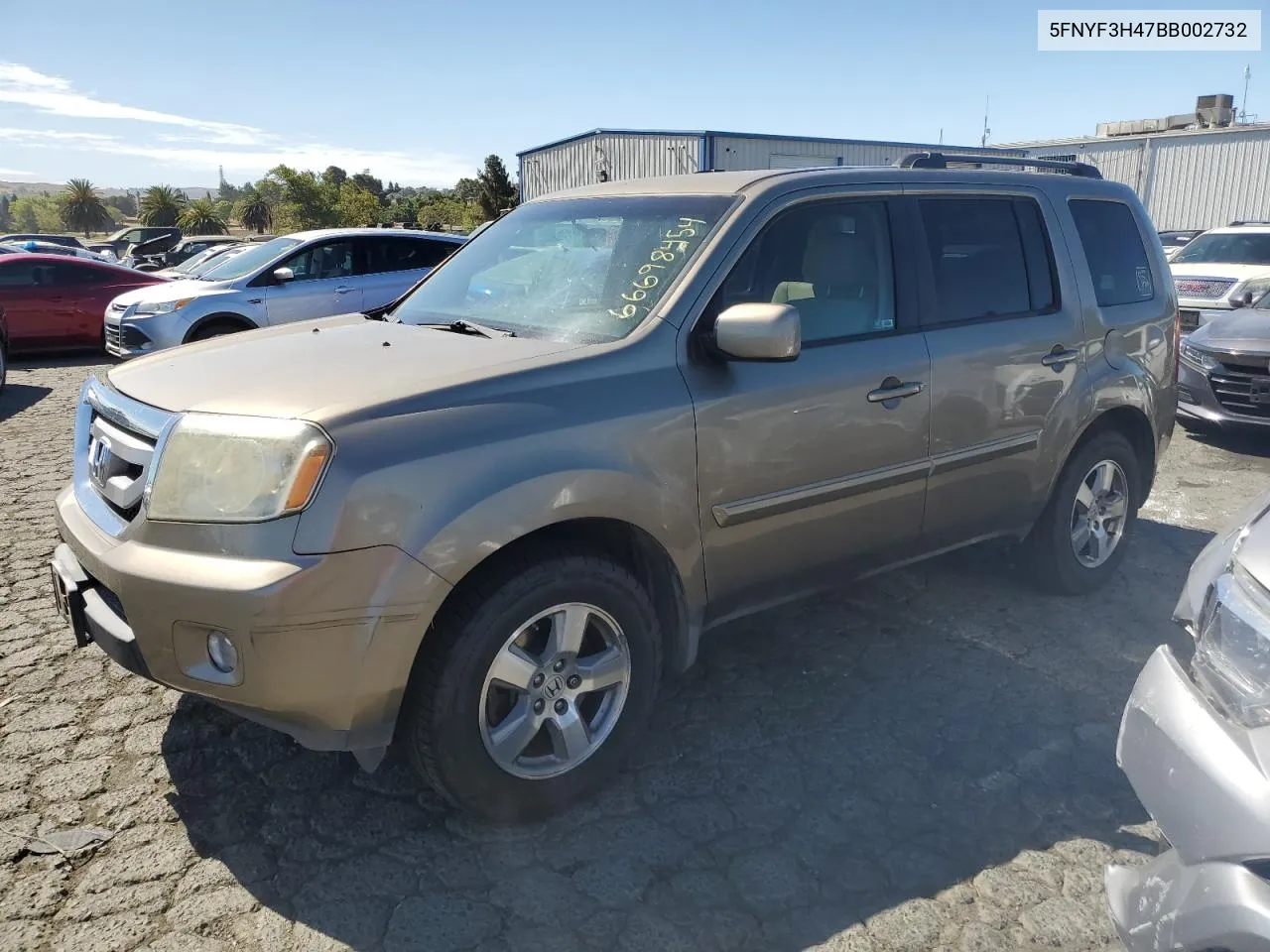 2011 Honda Pilot Ex VIN: 5FNYF3H47BB002732 Lot: 66698454