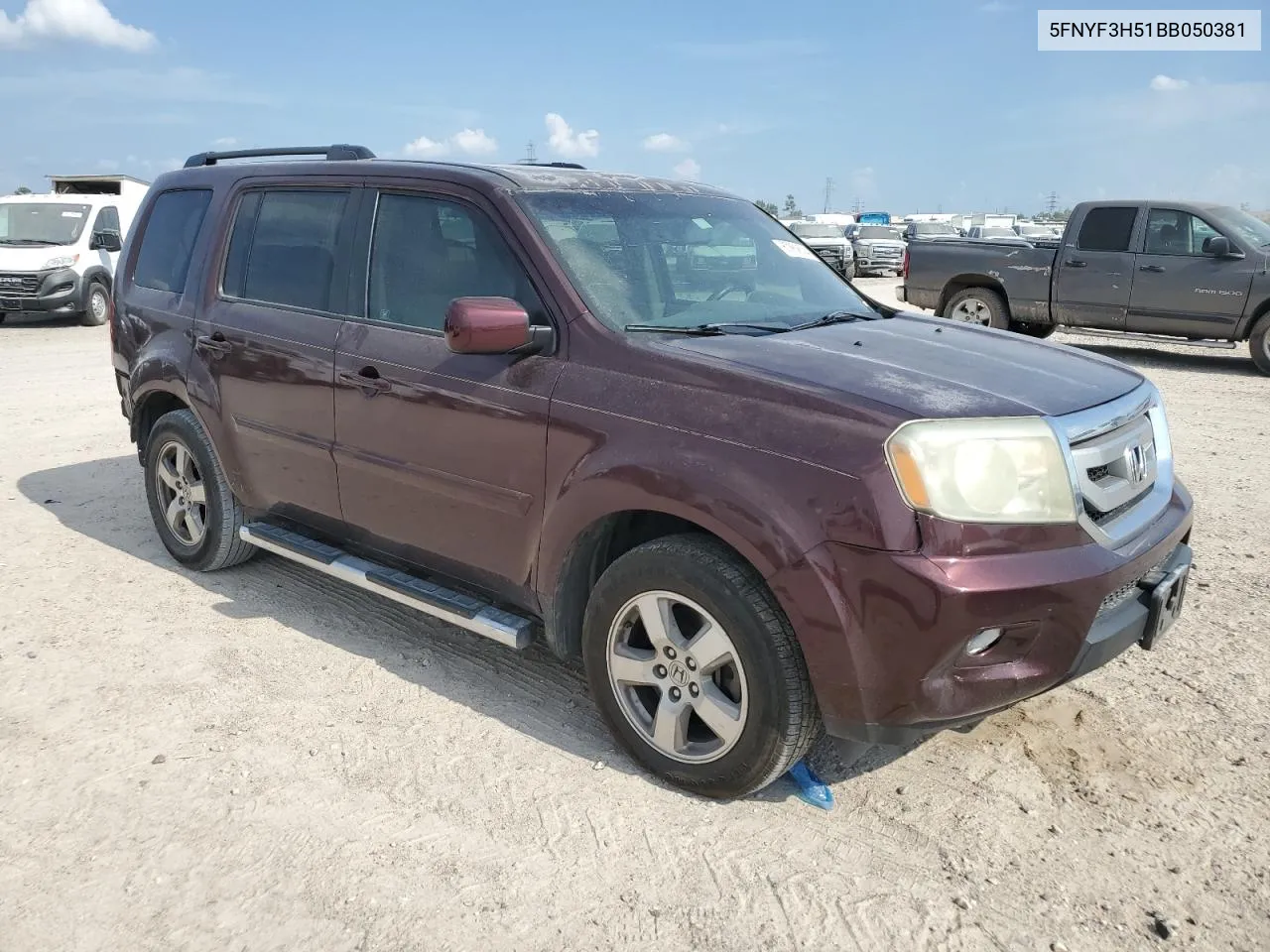 2011 Honda Pilot Exl VIN: 5FNYF3H51BB050381 Lot: 67252504