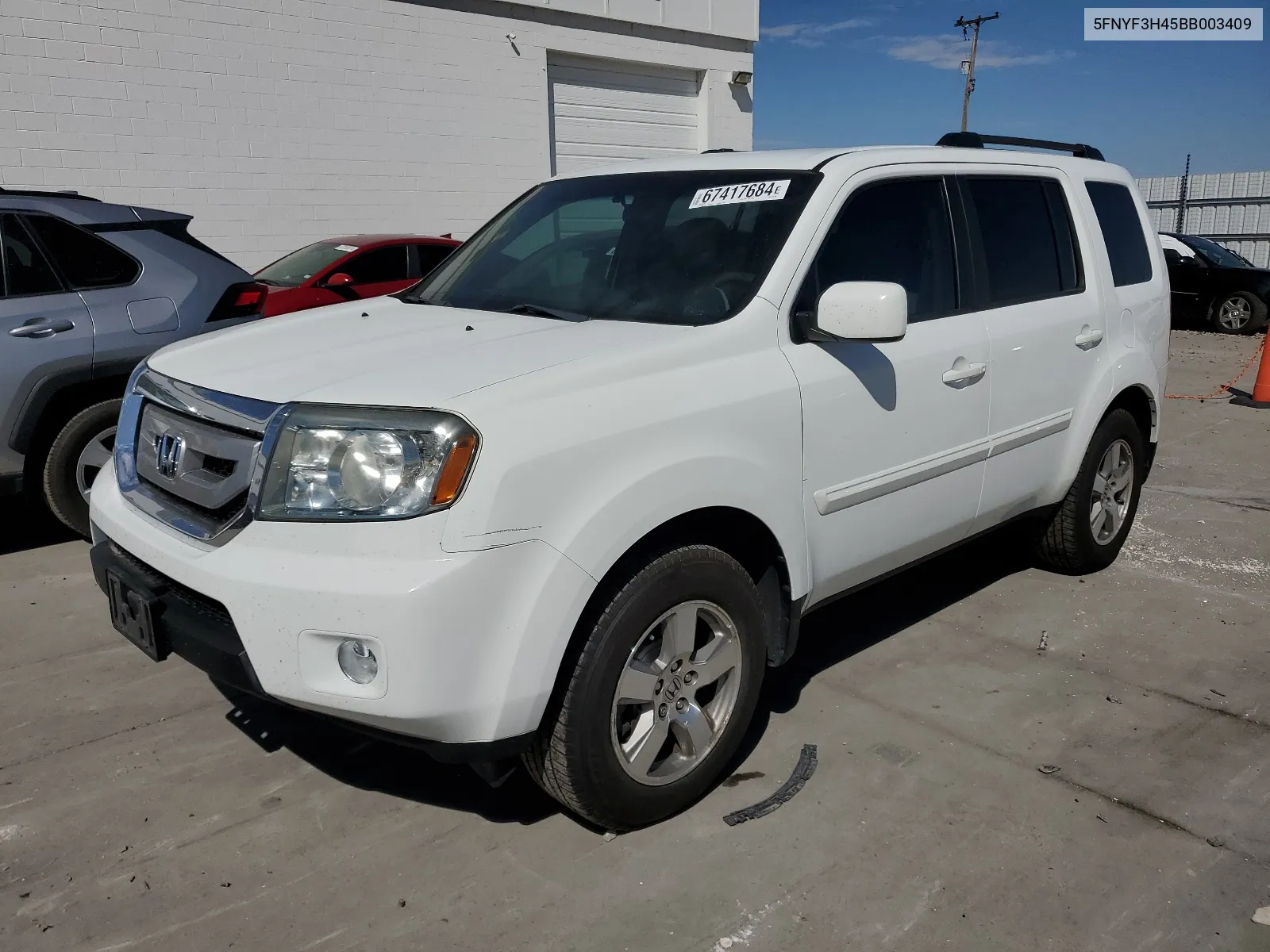 2011 Honda Pilot Ex VIN: 5FNYF3H45BB003409 Lot: 67417684