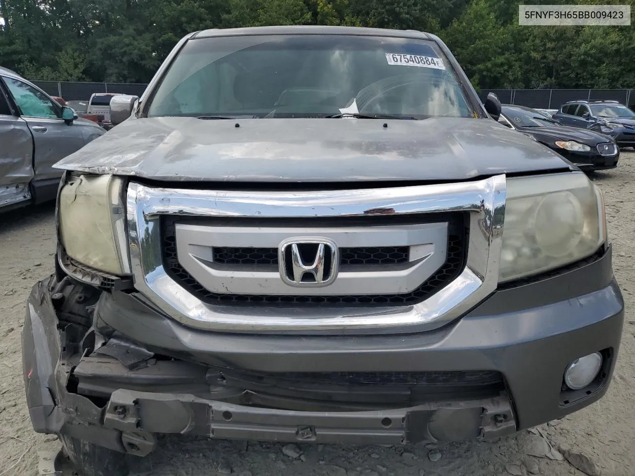 5FNYF3H65BB009423 2011 Honda Pilot Exl