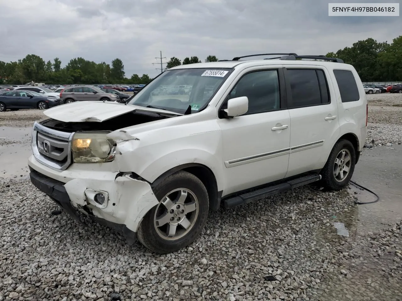 2011 Honda Pilot Touring VIN: 5FNYF4H97BB046182 Lot: 67555014