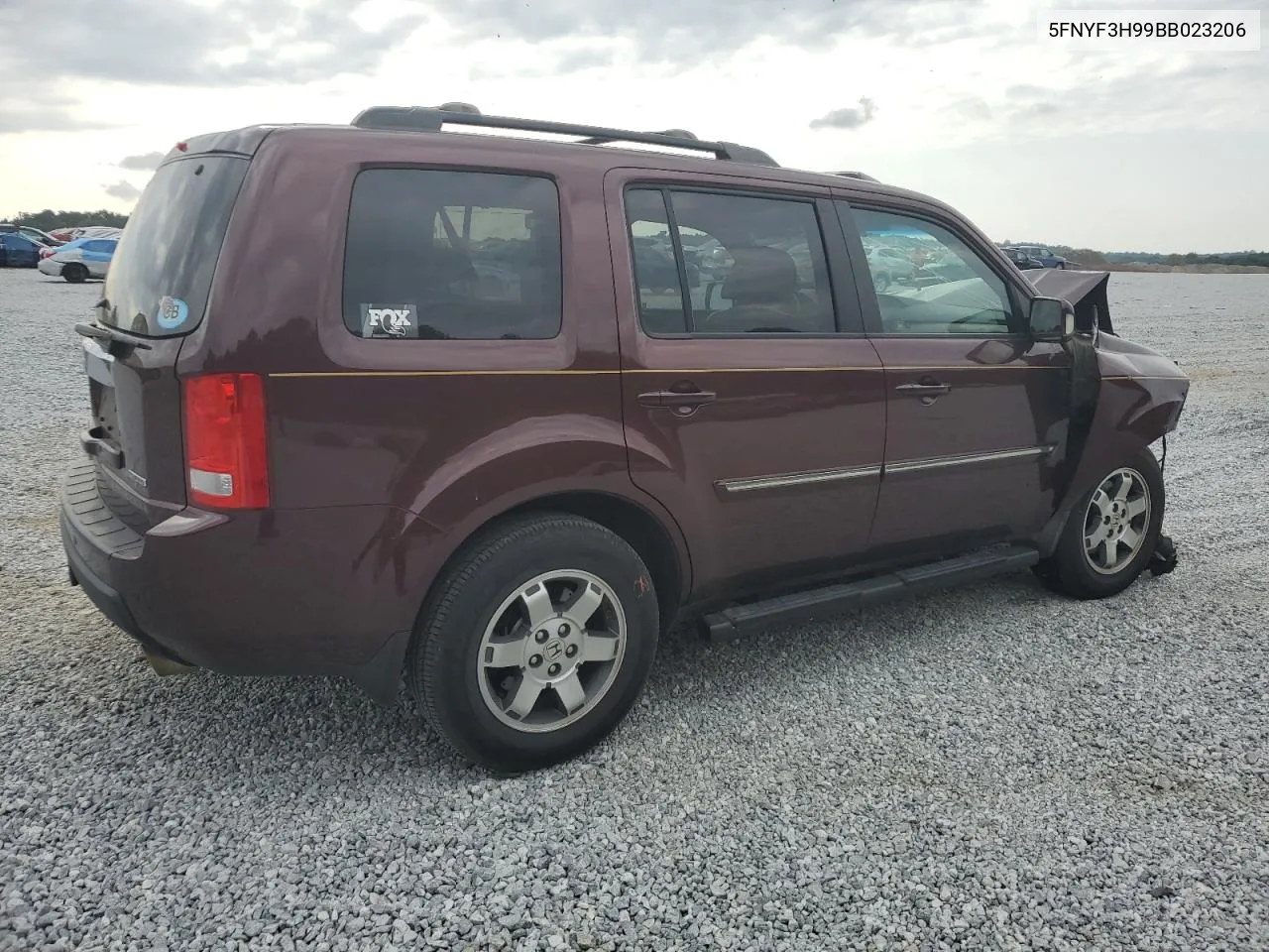 2011 Honda Pilot Touring VIN: 5FNYF3H99BB023206 Lot: 67715154