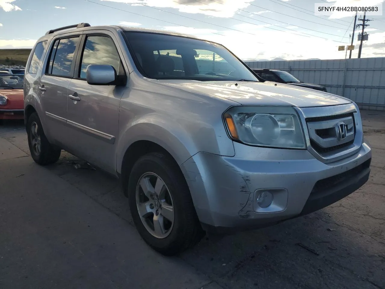 2011 Honda Pilot Ex VIN: 5FNYF4H42BB080583 Lot: 67828334