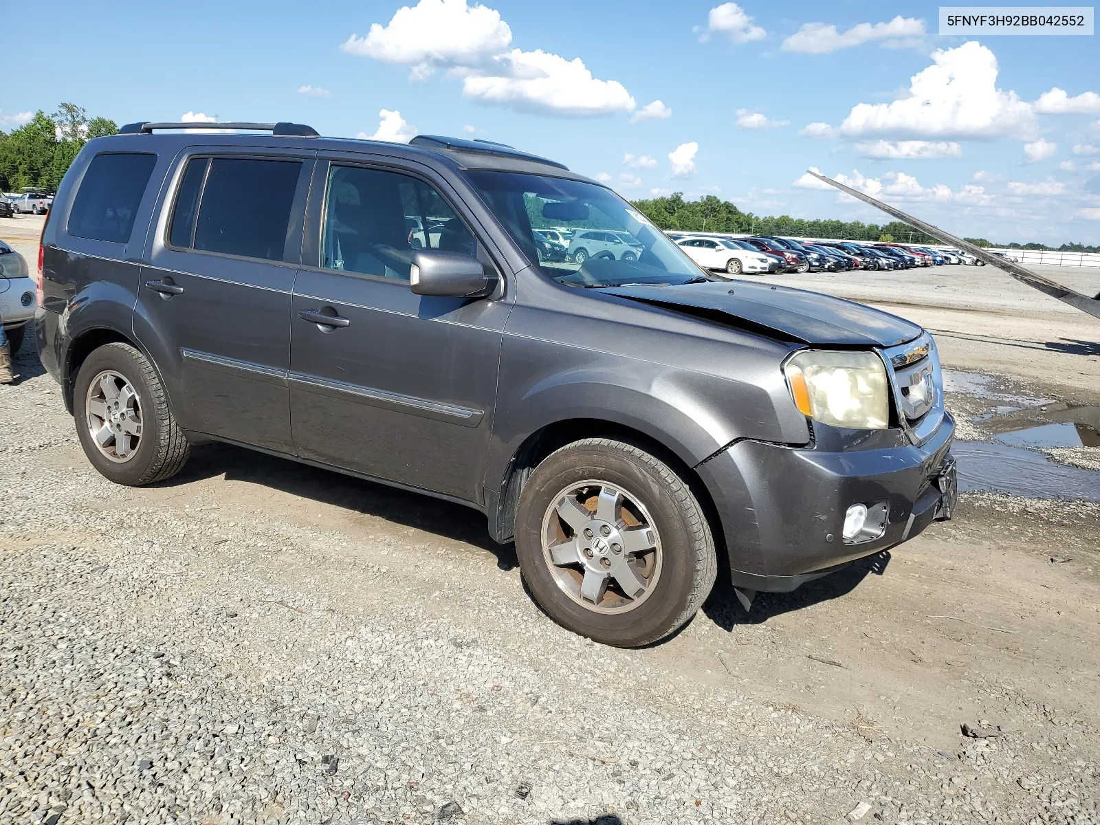 2011 Honda Pilot Touring VIN: 5FNYF3H92BB042552 Lot: 68023644