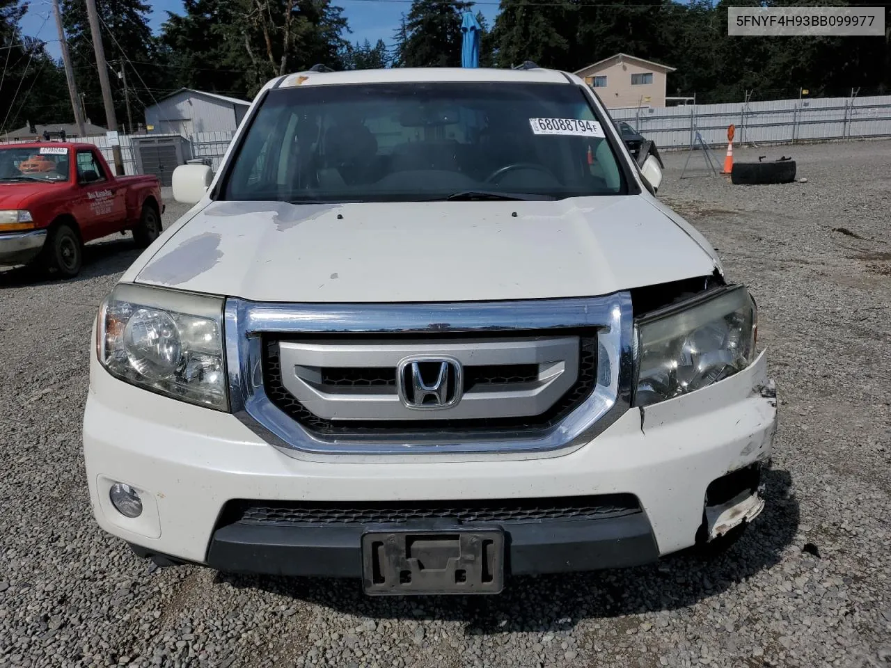 2011 Honda Pilot Touring VIN: 5FNYF4H93BB099977 Lot: 68088794