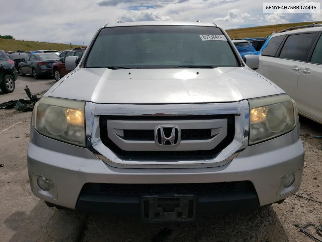 2011 Honda Pilot Exln VIN: 5FNYF4H75BB074495 Lot: 68133474