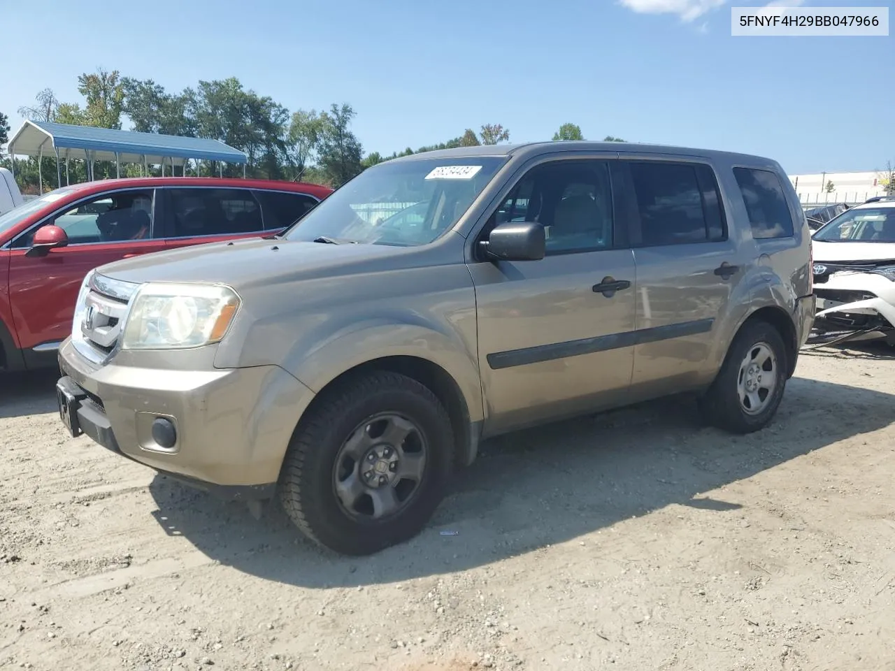 2011 Honda Pilot Lx VIN: 5FNYF4H29BB047966 Lot: 68234434