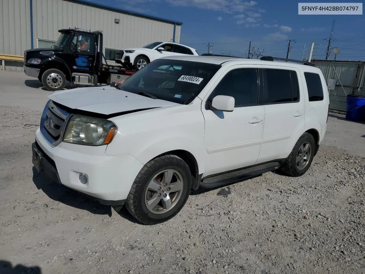 2011 Honda Pilot Ex VIN: 5FNYF4H42BB074797 Lot: 68498024