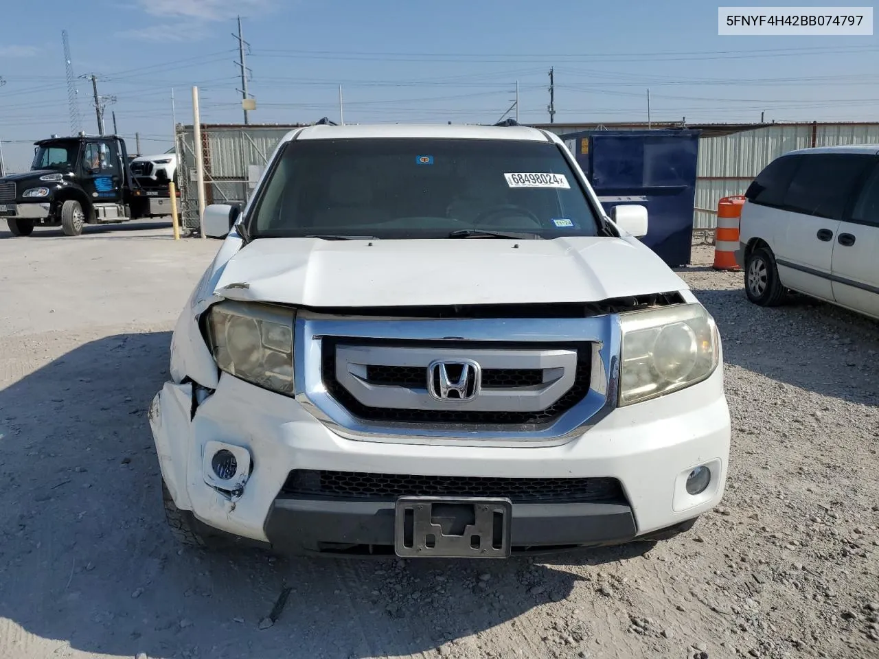 2011 Honda Pilot Ex VIN: 5FNYF4H42BB074797 Lot: 68498024