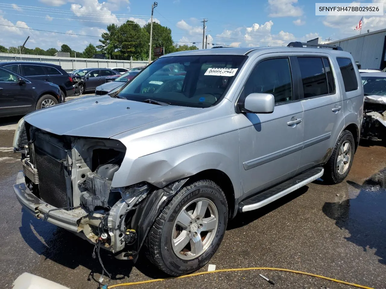 2011 Honda Pilot Ex VIN: 5FNYF3H47BB029526 Lot: 68660594