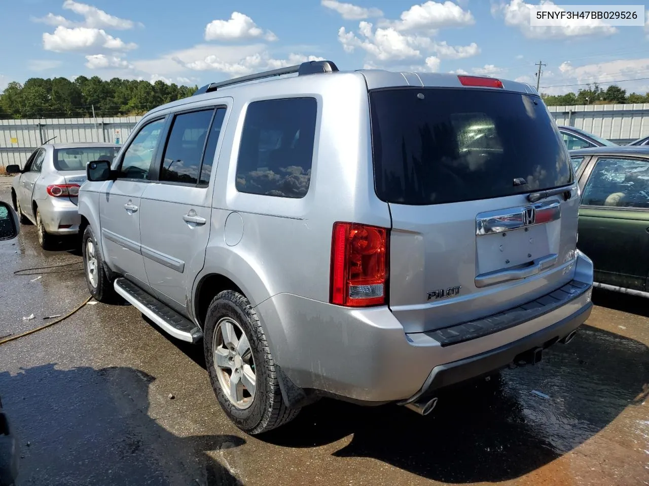 2011 Honda Pilot Ex VIN: 5FNYF3H47BB029526 Lot: 68660594