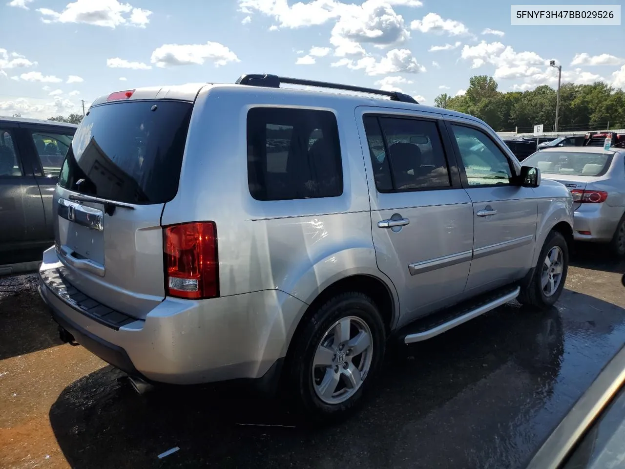 2011 Honda Pilot Ex VIN: 5FNYF3H47BB029526 Lot: 68660594