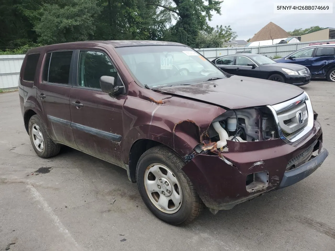 5FNYF4H26BB074669 2011 Honda Pilot Lx