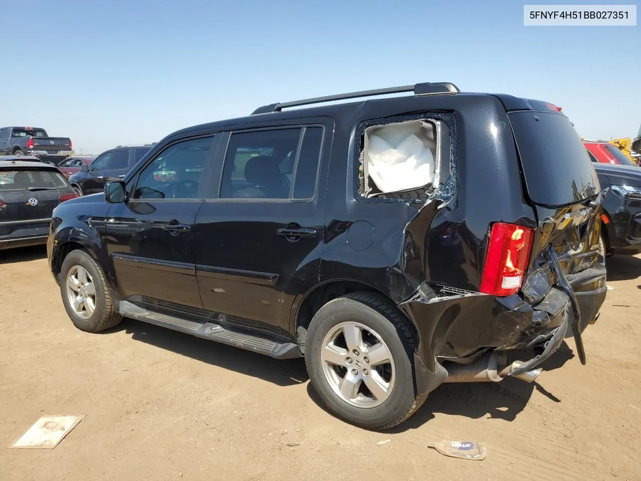 2011 Honda Pilot Exl VIN: 5FNYF4H51BB027351 Lot: 69870404