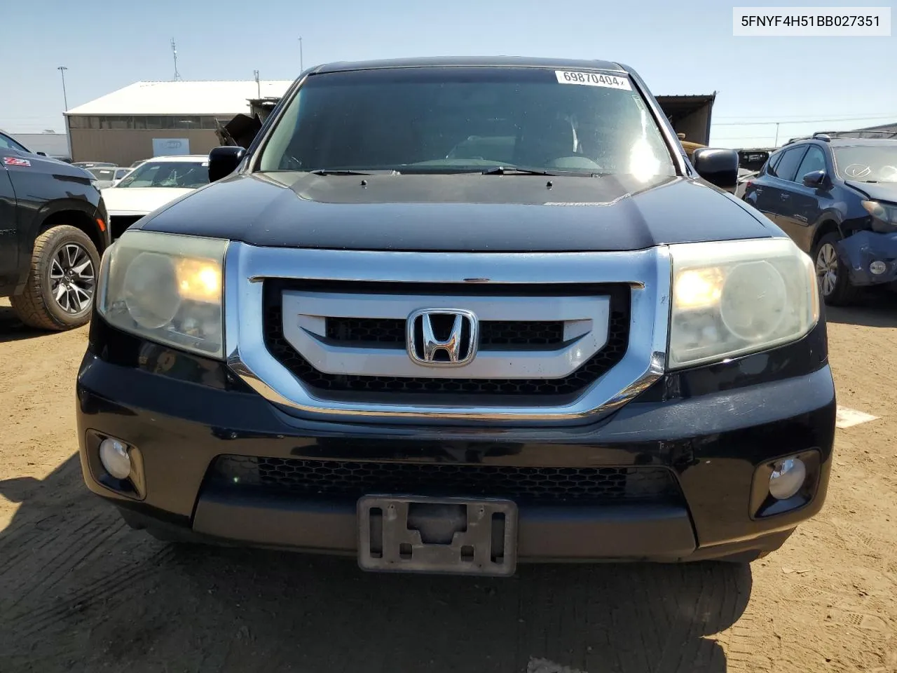 2011 Honda Pilot Exl VIN: 5FNYF4H51BB027351 Lot: 69870404