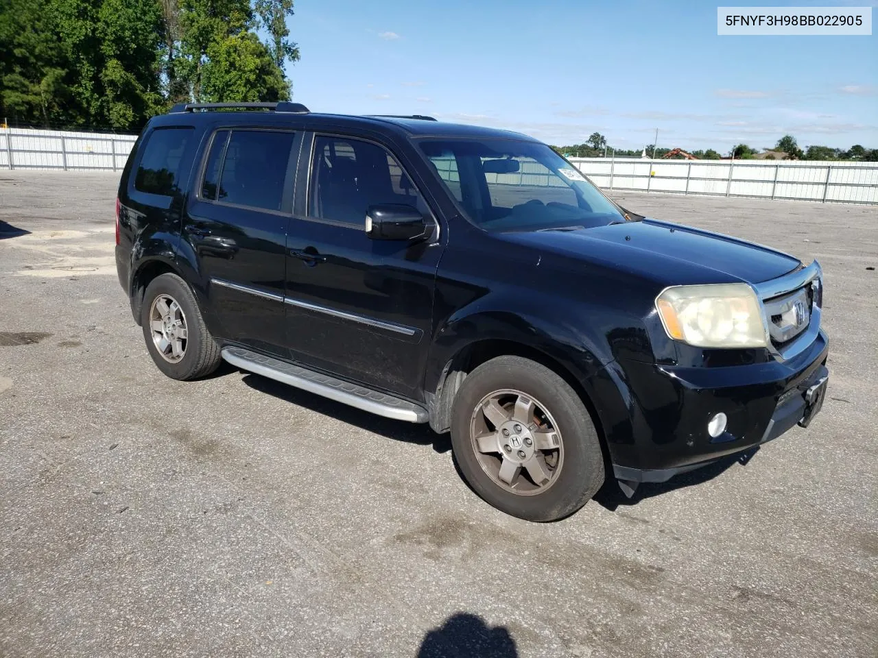 2011 Honda Pilot Touring VIN: 5FNYF3H98BB022905 Lot: 69941074