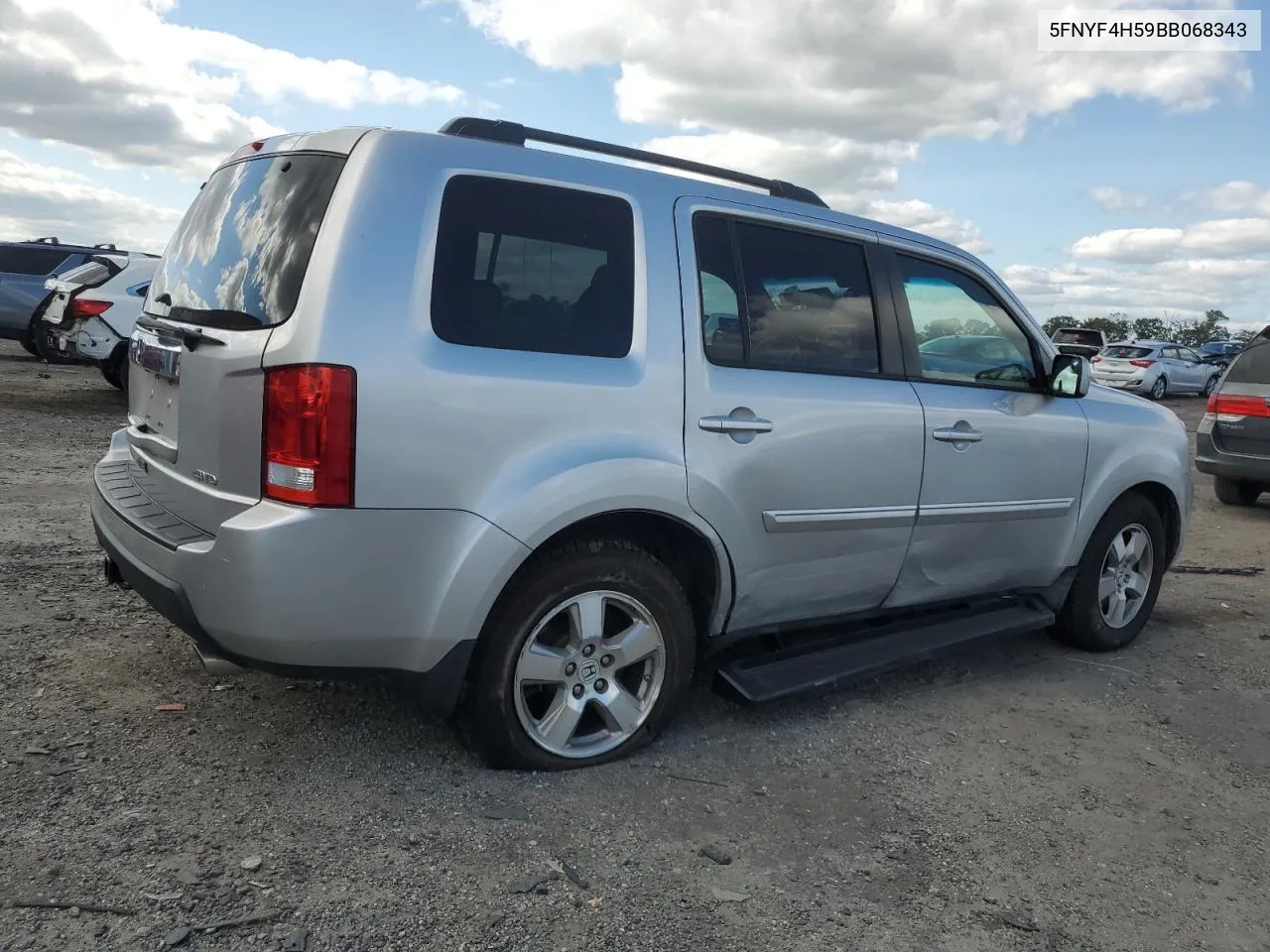 2011 Honda Pilot Exl VIN: 5FNYF4H59BB068343 Lot: 70165544