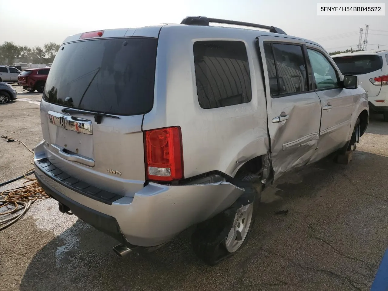 2011 Honda Pilot Exl VIN: 5FNYF4H54BB045522 Lot: 70222684