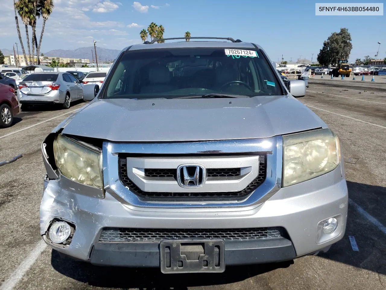 2011 Honda Pilot Exl VIN: 5FNYF4H63BB054480 Lot: 70267124