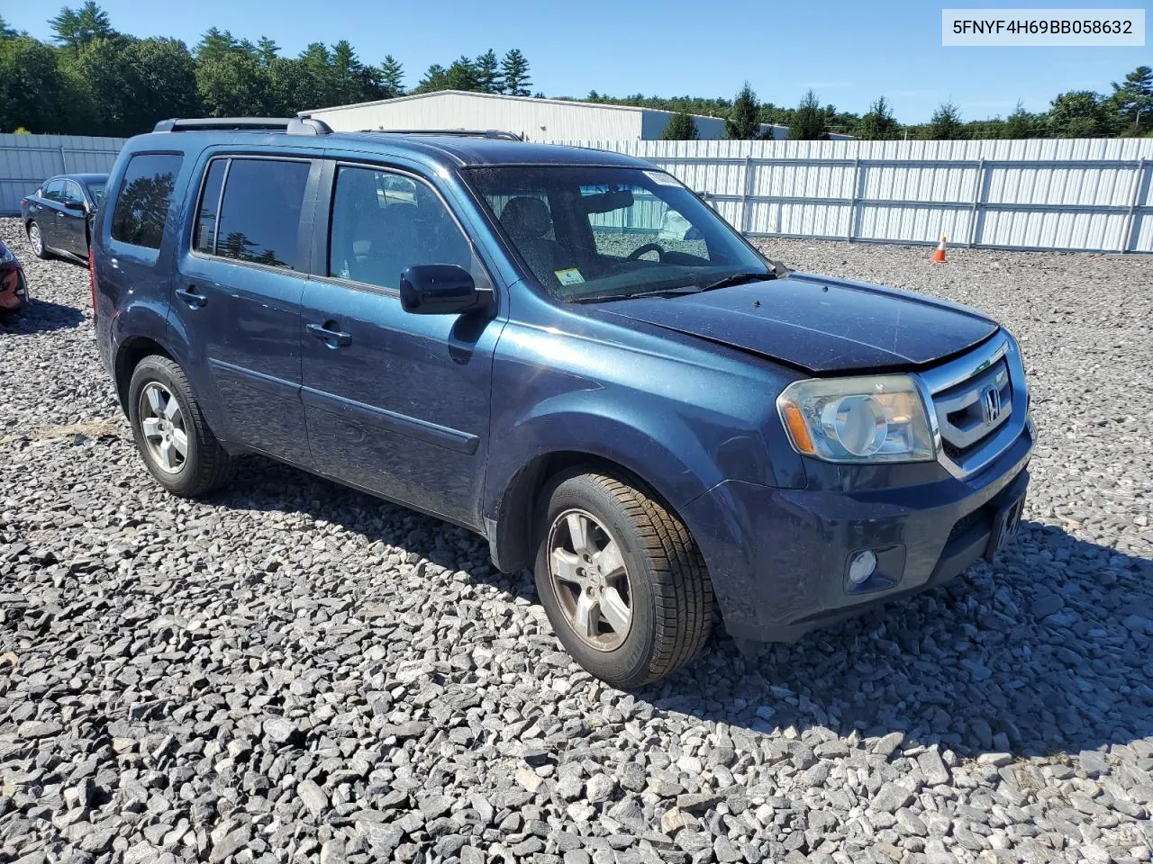 2011 Honda Pilot Exl VIN: 5FNYF4H69BB058632 Lot: 70307874