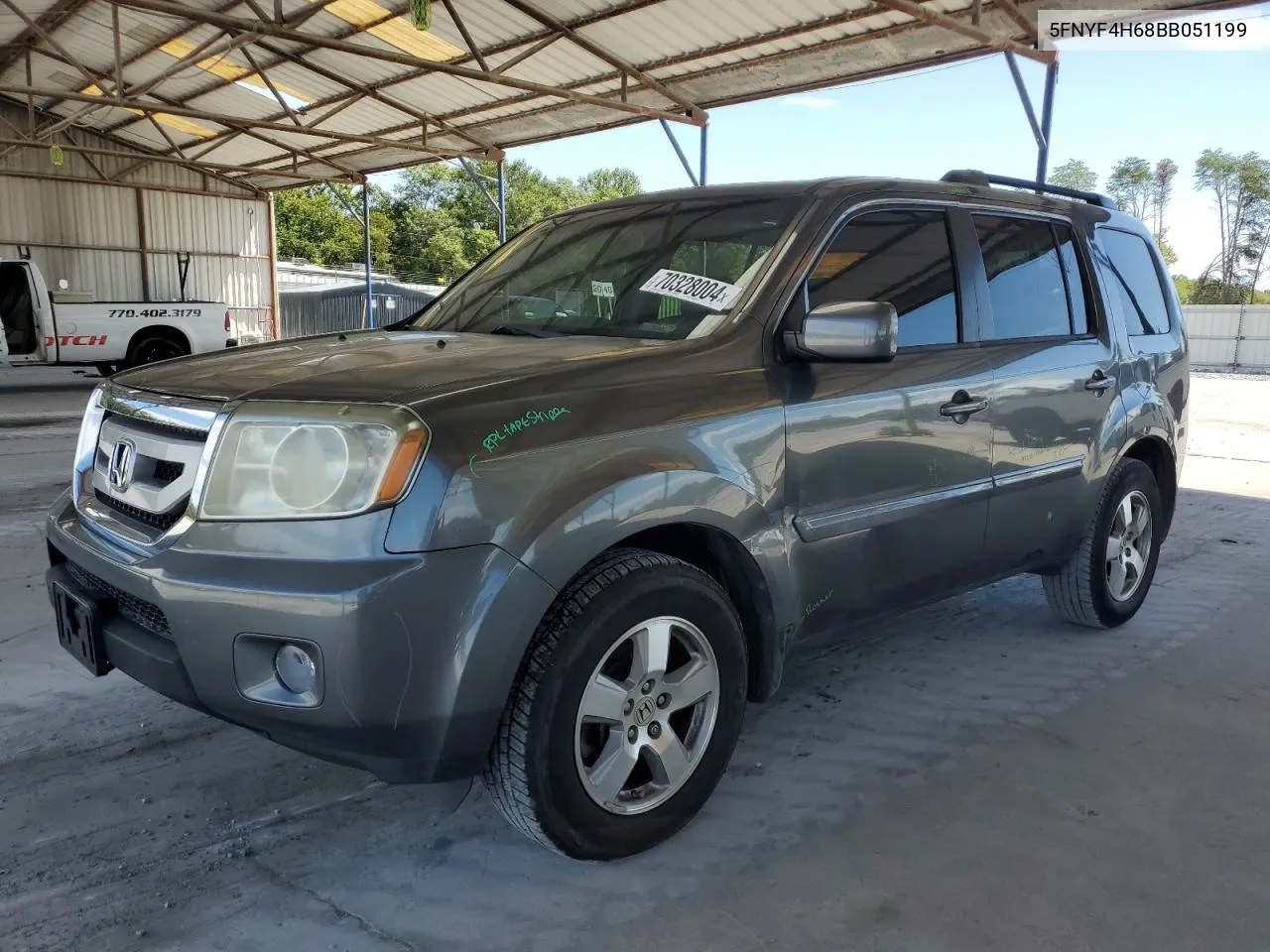 2011 Honda Pilot Exl VIN: 5FNYF4H68BB051199 Lot: 70328004