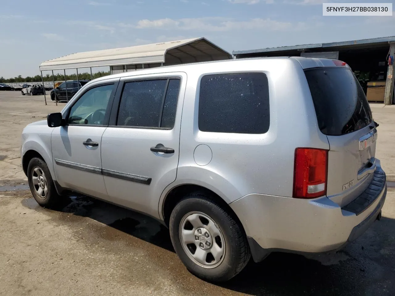 2011 Honda Pilot Lx VIN: 5FNYF3H27BB038130 Lot: 70437714