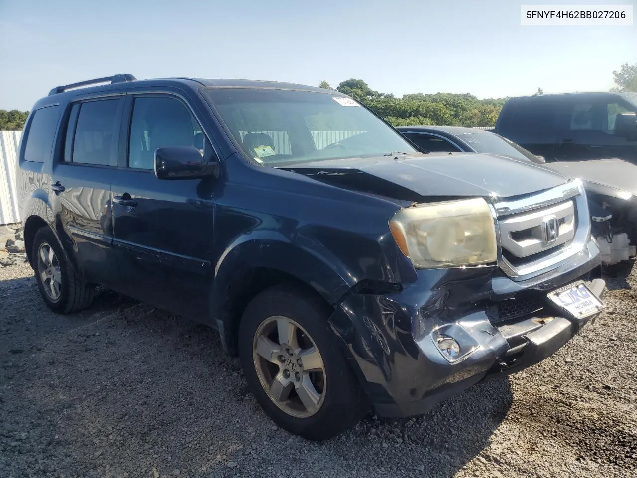 2011 Honda Pilot Exl VIN: 5FNYF4H62BB027206 Lot: 70742564