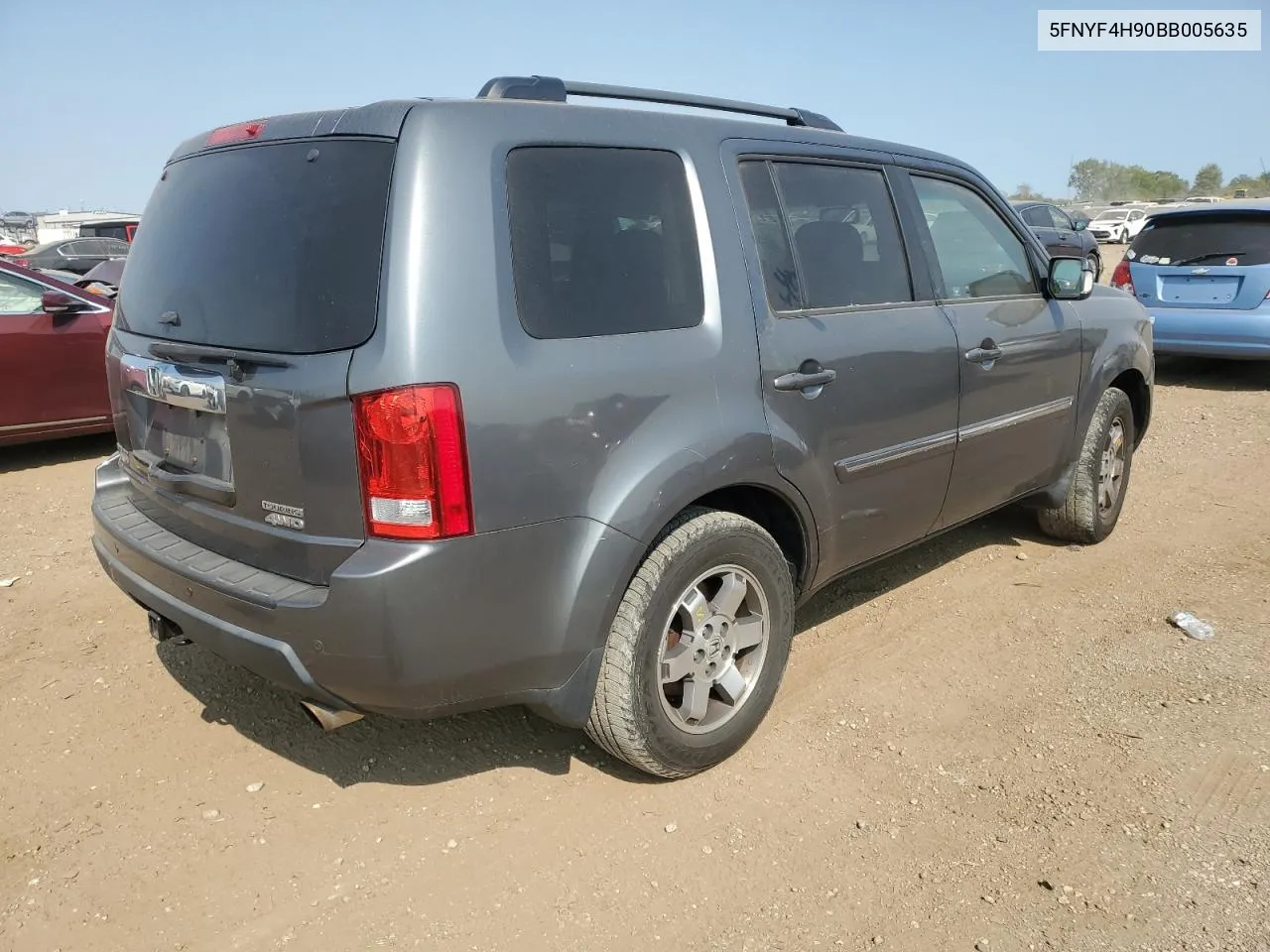 2011 Honda Pilot Touring VIN: 5FNYF4H90BB005635 Lot: 70903904