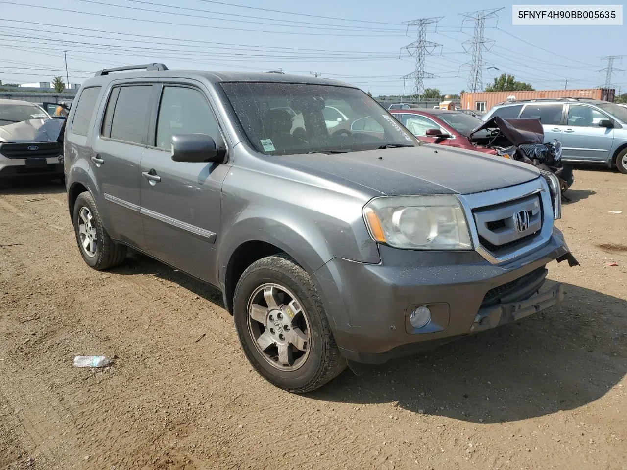 2011 Honda Pilot Touring VIN: 5FNYF4H90BB005635 Lot: 70903904