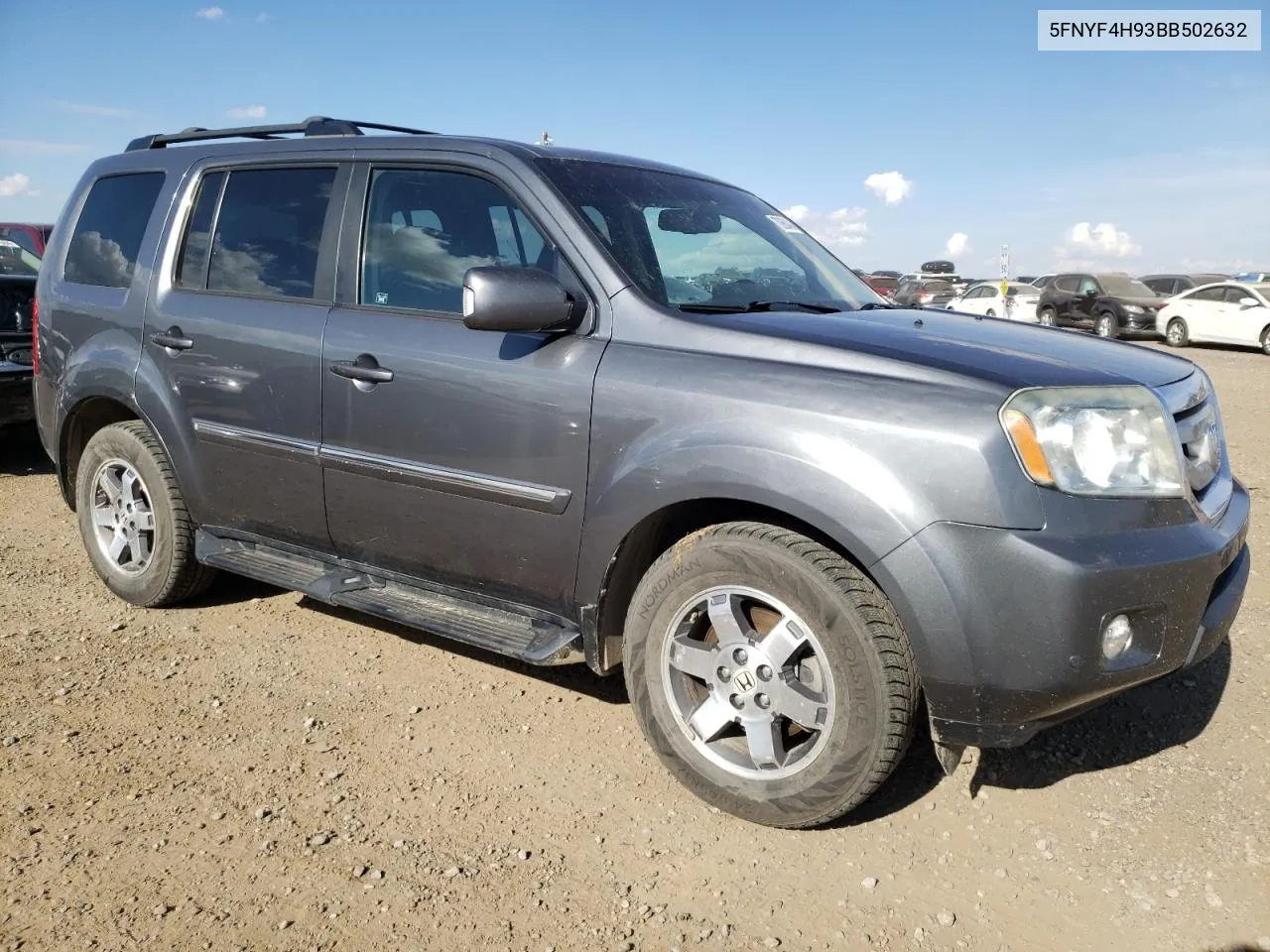 2011 Honda Pilot Touring VIN: 5FNYF4H93BB502632 Lot: 70960424