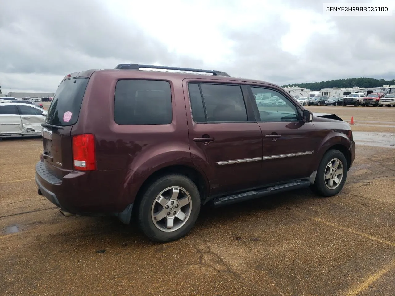 2011 Honda Pilot Touring VIN: 5FNYF3H99BB035100 Lot: 71030704