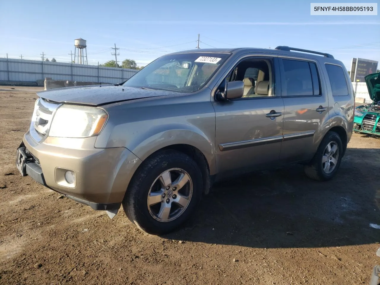 2011 Honda Pilot Exl VIN: 5FNYF4H58BB095193 Lot: 71293604