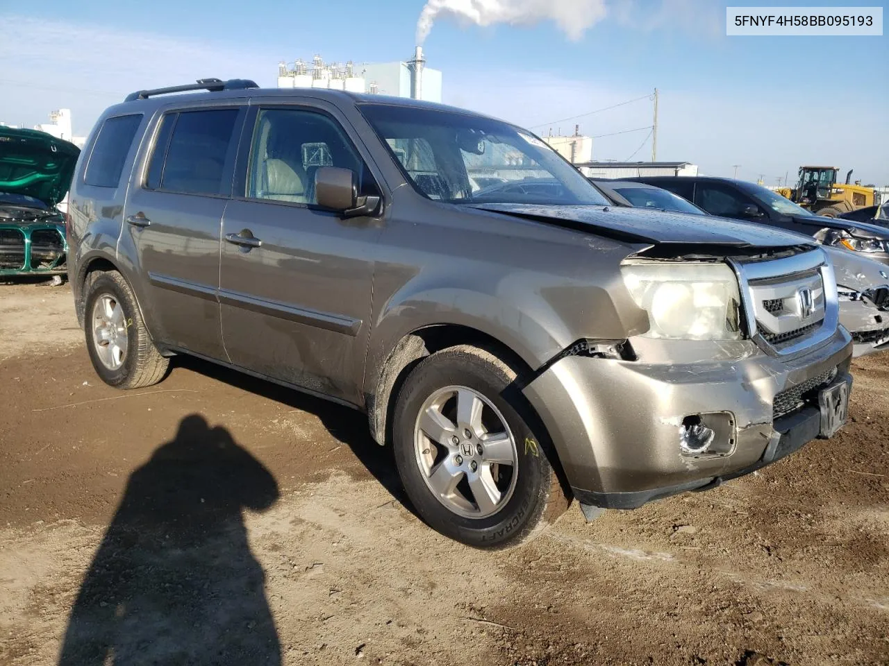 2011 Honda Pilot Exl VIN: 5FNYF4H58BB095193 Lot: 71293604