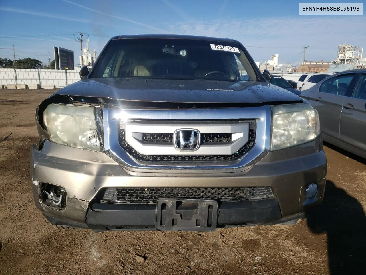 2011 Honda Pilot Exl VIN: 5FNYF4H58BB095193 Lot: 71293604