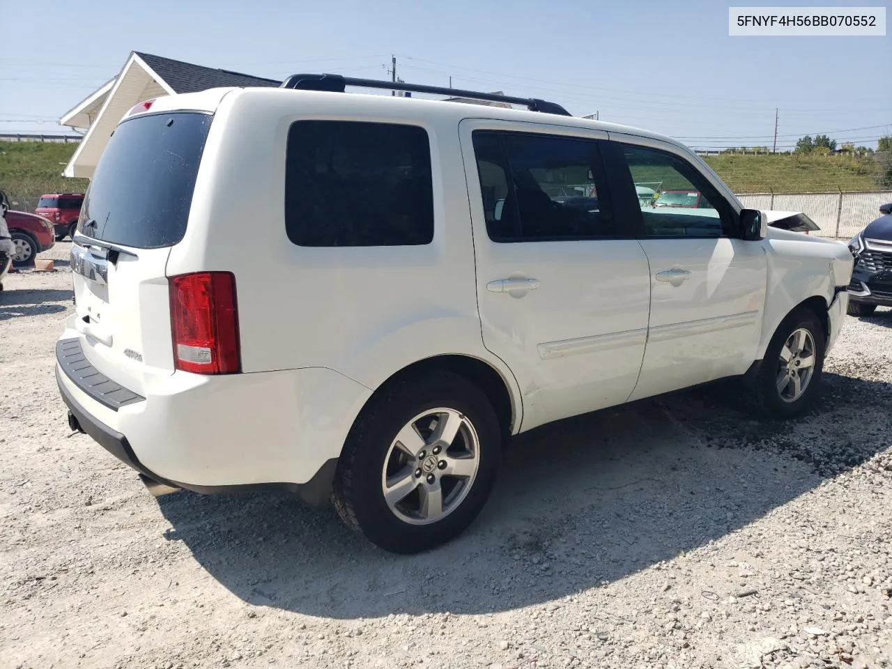 2011 Honda Pilot Exl VIN: 5FNYF4H56BB070552 Lot: 71308504