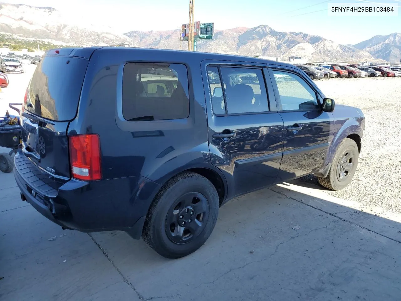 2011 Honda Pilot Lx VIN: 5FNYF4H29BB103484 Lot: 71411984