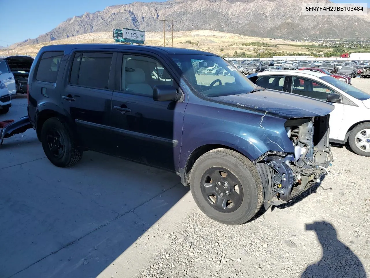 2011 Honda Pilot Lx VIN: 5FNYF4H29BB103484 Lot: 71411984