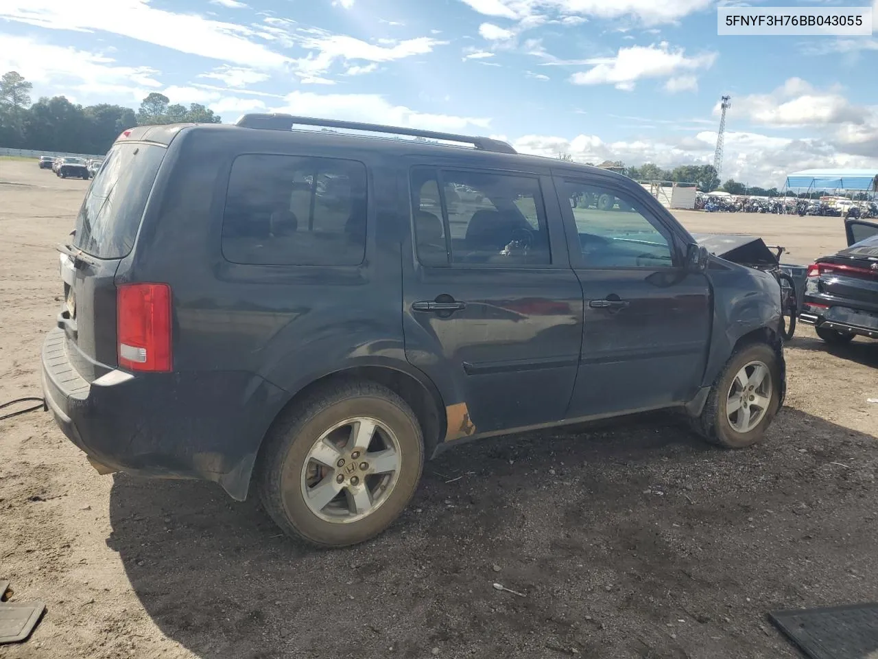 2011 Honda Pilot Exln VIN: 5FNYF3H76BB043055 Lot: 71552594