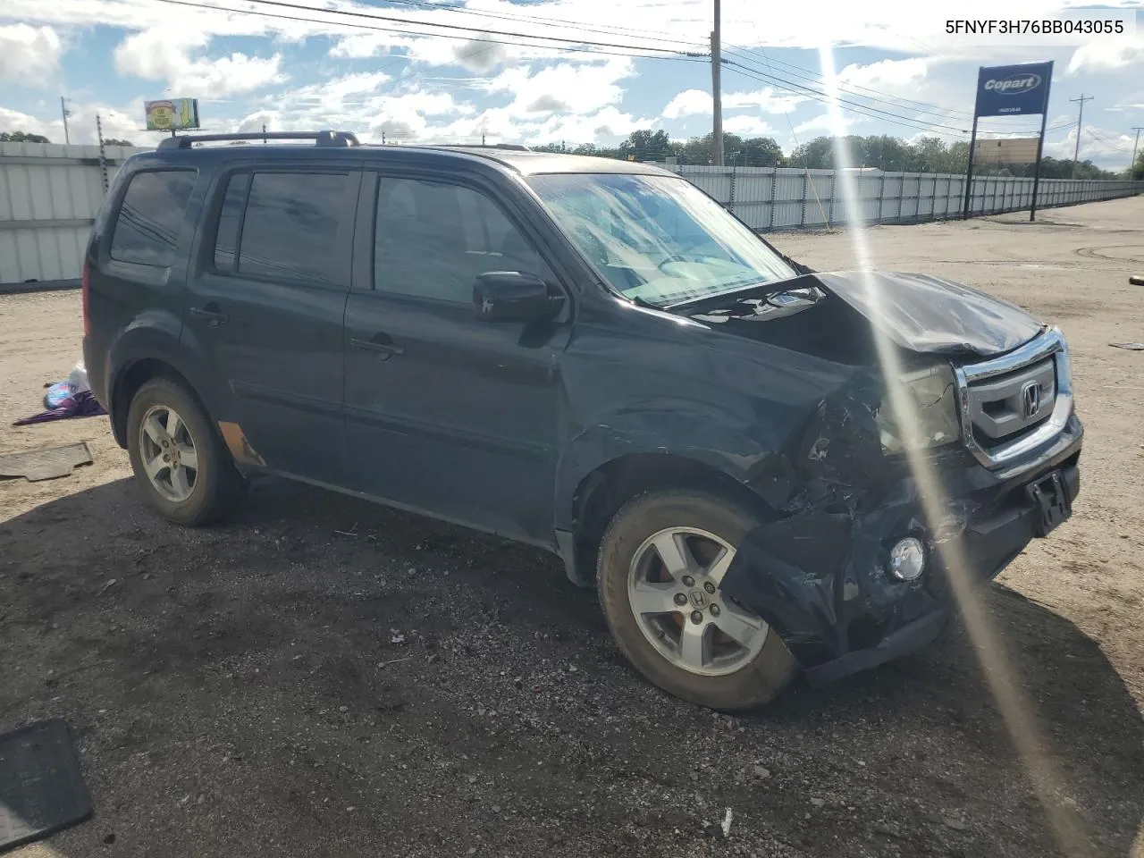 2011 Honda Pilot Exln VIN: 5FNYF3H76BB043055 Lot: 71552594