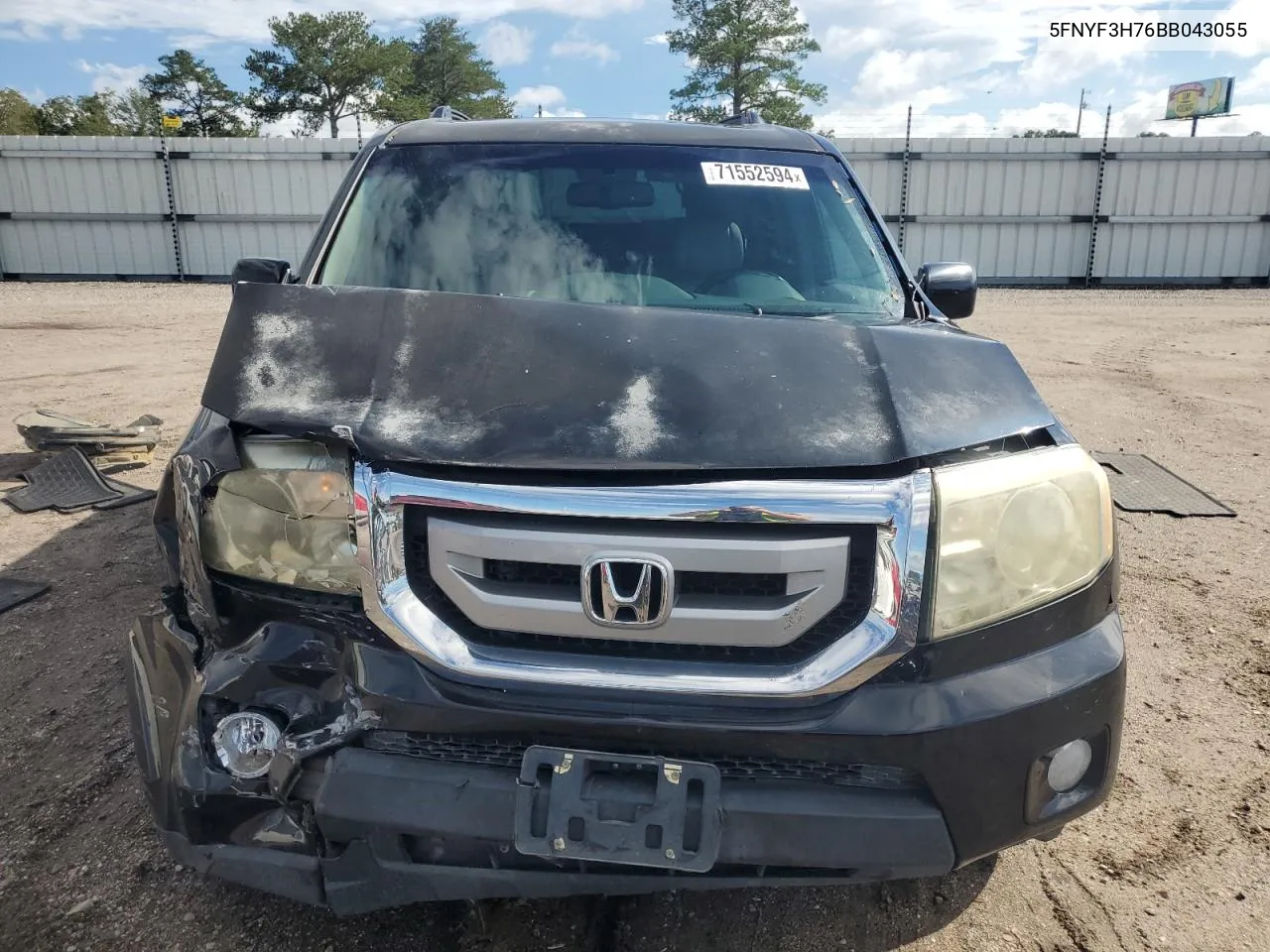 2011 Honda Pilot Exln VIN: 5FNYF3H76BB043055 Lot: 71552594