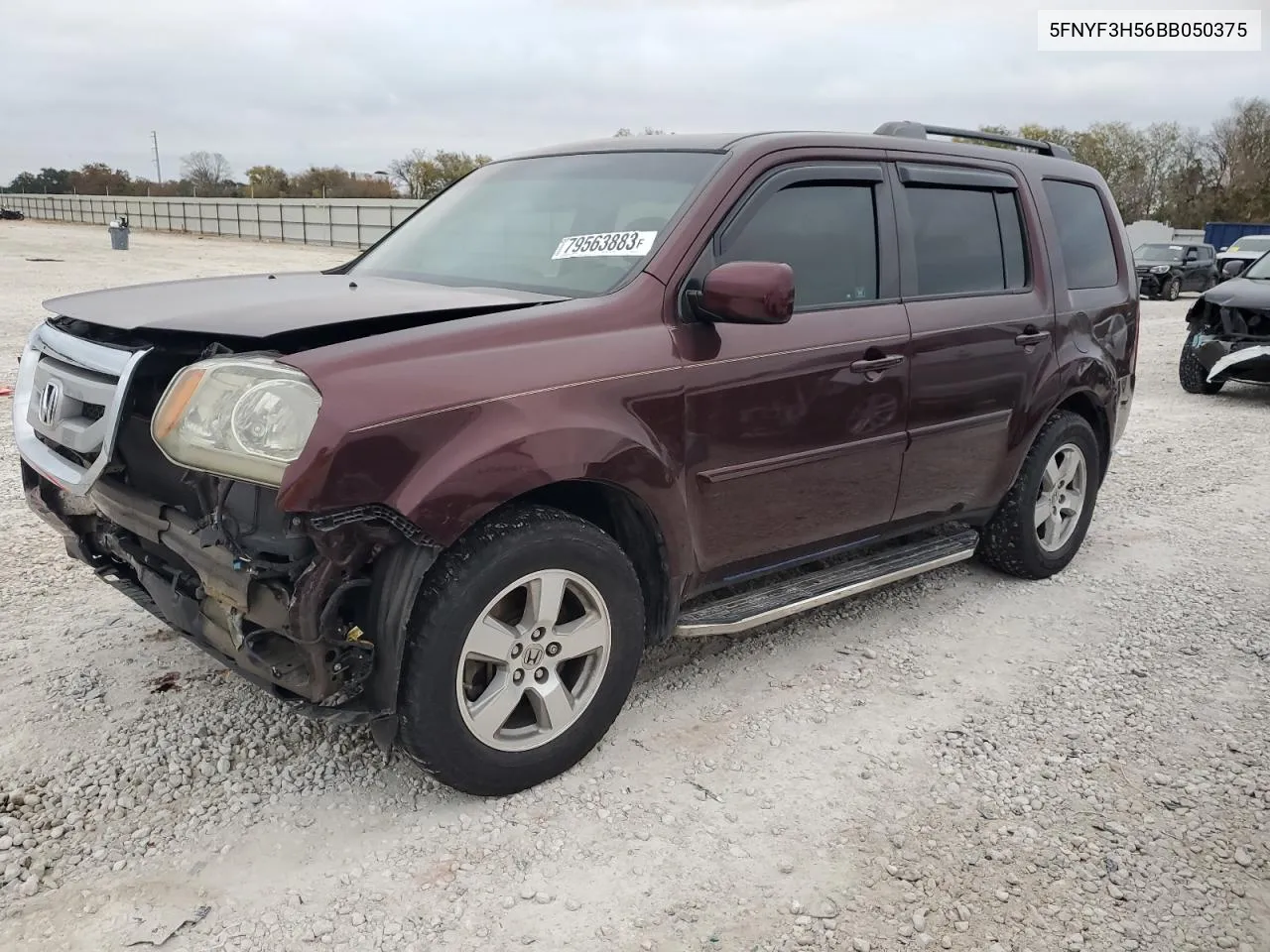 2011 Honda Pilot Exl VIN: 5FNYF3H56BB050375 Lot: 71751324